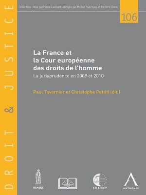 cover image of La France et la Cour européenne des droits de l'homme